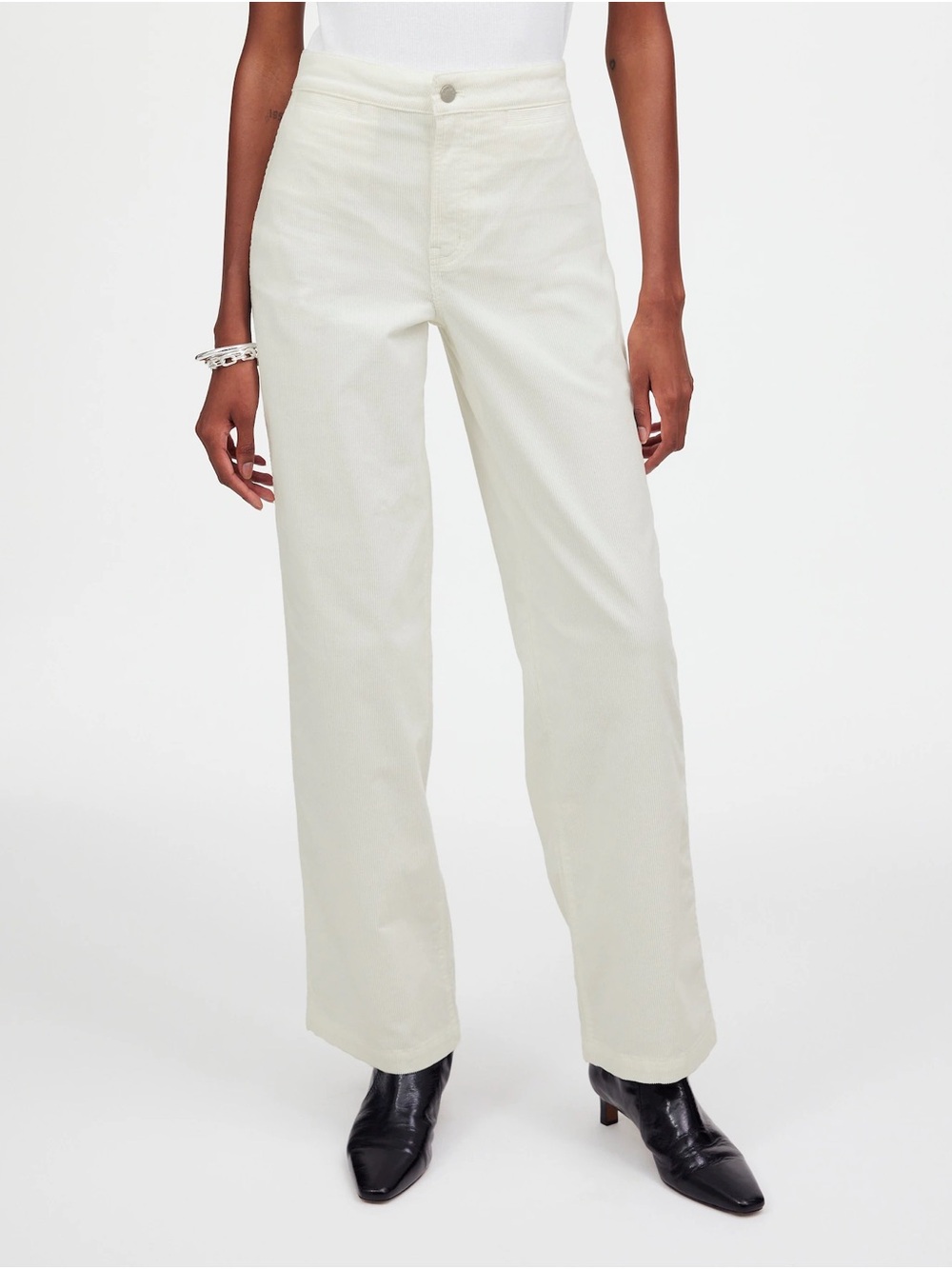 Madewell Cream Wide-Leg Jeans
